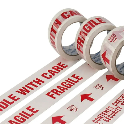 Dispositif avertisseur fait sur commande fait sur commande de Logo Printed Bopp Packing Tape Logo Printed Bopp Packing Tap de ventes chaudes FRAGILE